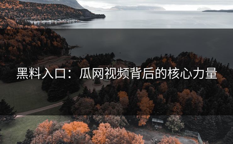 黑料入口：瓜网视频背后的核心力量
